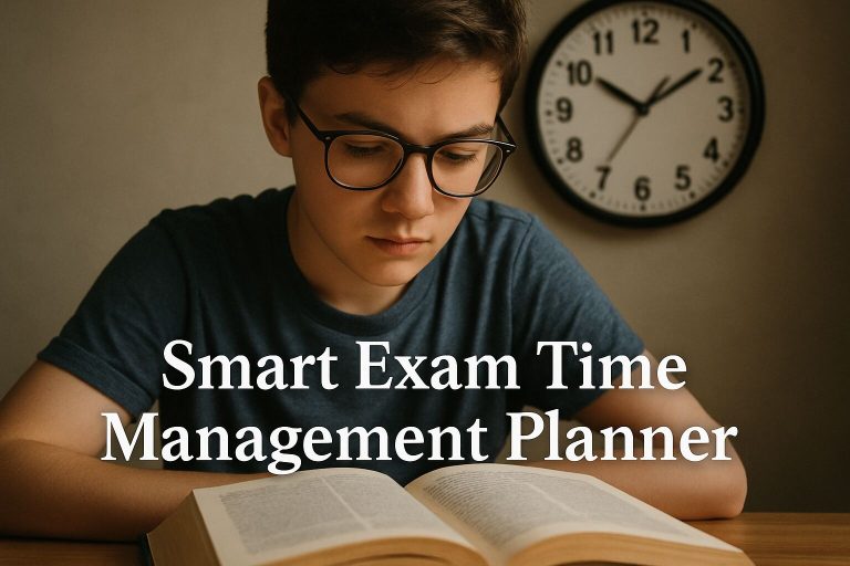 Smart Exam Time Management Planner